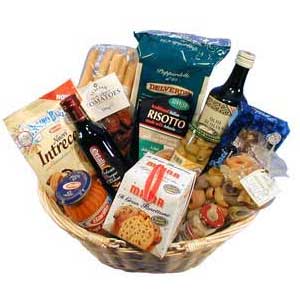 Italian Gift Basket packed full of produce from Italy